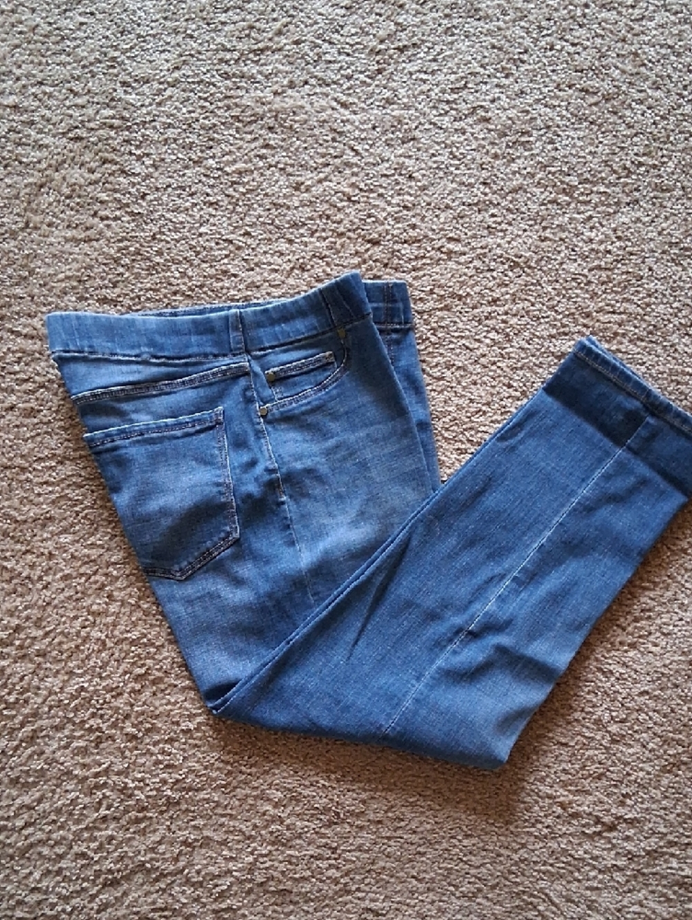 Liverpool Lis Angeles Jeans Company Skinny Crop Denim Jeans - Medium Blue Wash